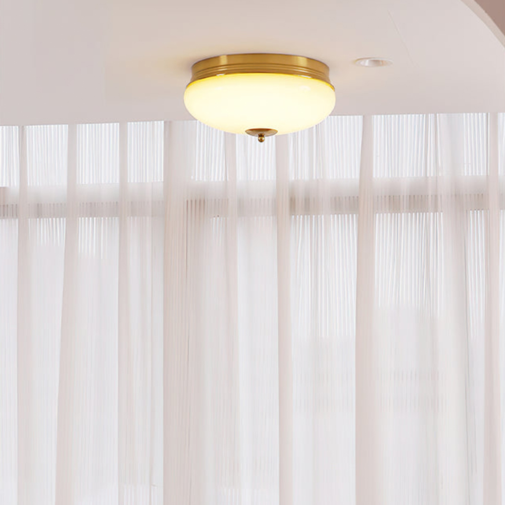 French Cream LED Hallway Gold Ceiling Lights