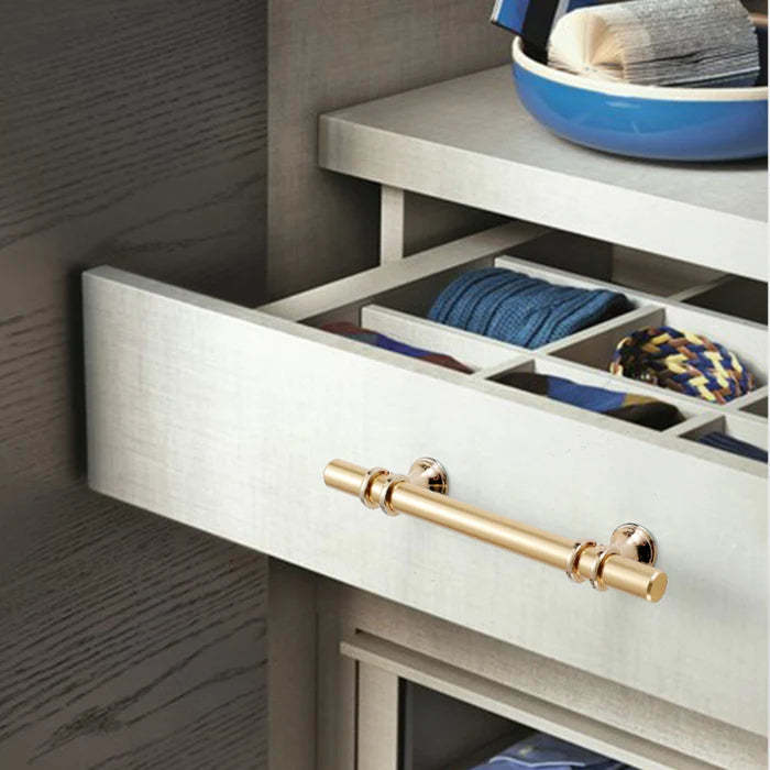 Luxurious Zinc Alloy Europe Style Golden Drawer Pulls and Cabinet Knobs -Homdiy