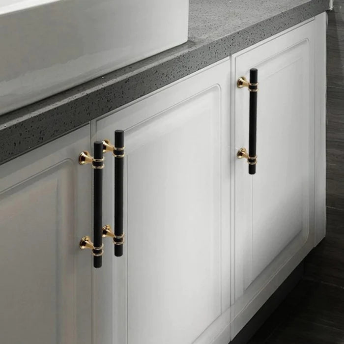Homdiy Luxurious Zinc Alloy European Black Drawer Pulls And