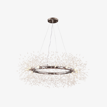 Luxury Crystal Iron Frame Gold & Silver Chandelier 