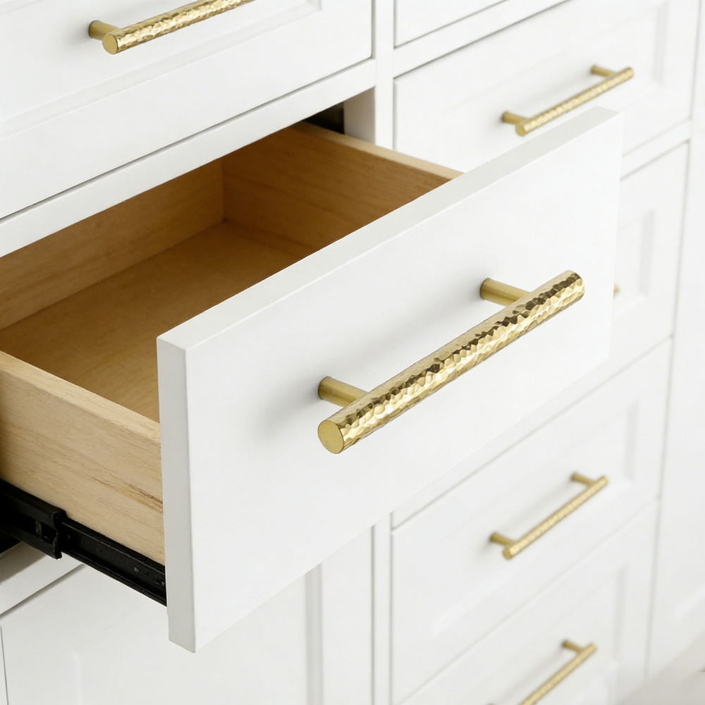 Luxury Solid Golden Round Brass Drawer Wardrobe And Door Handle