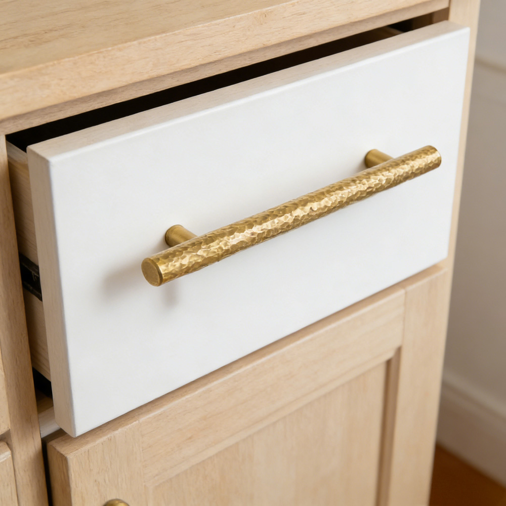 Luxury Solid Golden Round Brass Drawer Wardrobe And Door Handle