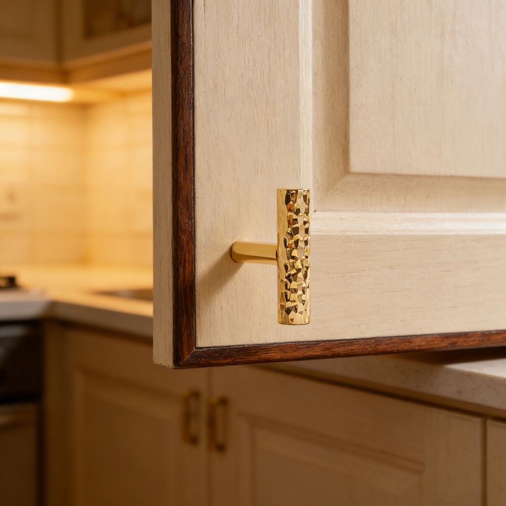 Luxury Solid Golden Round Brass Drawer Wardrobe And Door Handle