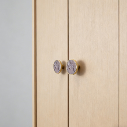 Luxury Unique Colorful Marble Shell Cabinet Handles for Children’s Room