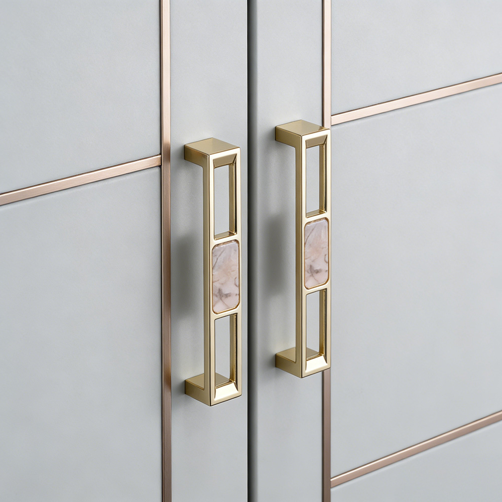 Luxury Unique Colorful Marble Shell Cabinet Handles for Children’s Room