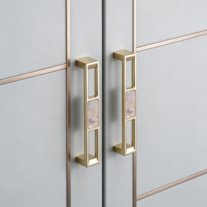 Luxury Unique Colorful Marble Shell Cabinet Handles for Children’s Room