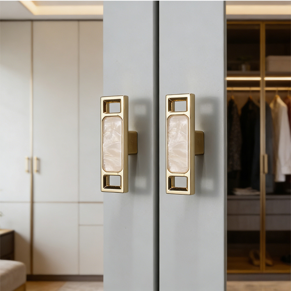 Luxury Unique Colorful Marble Shell Cabinet Handles for Children’s Room