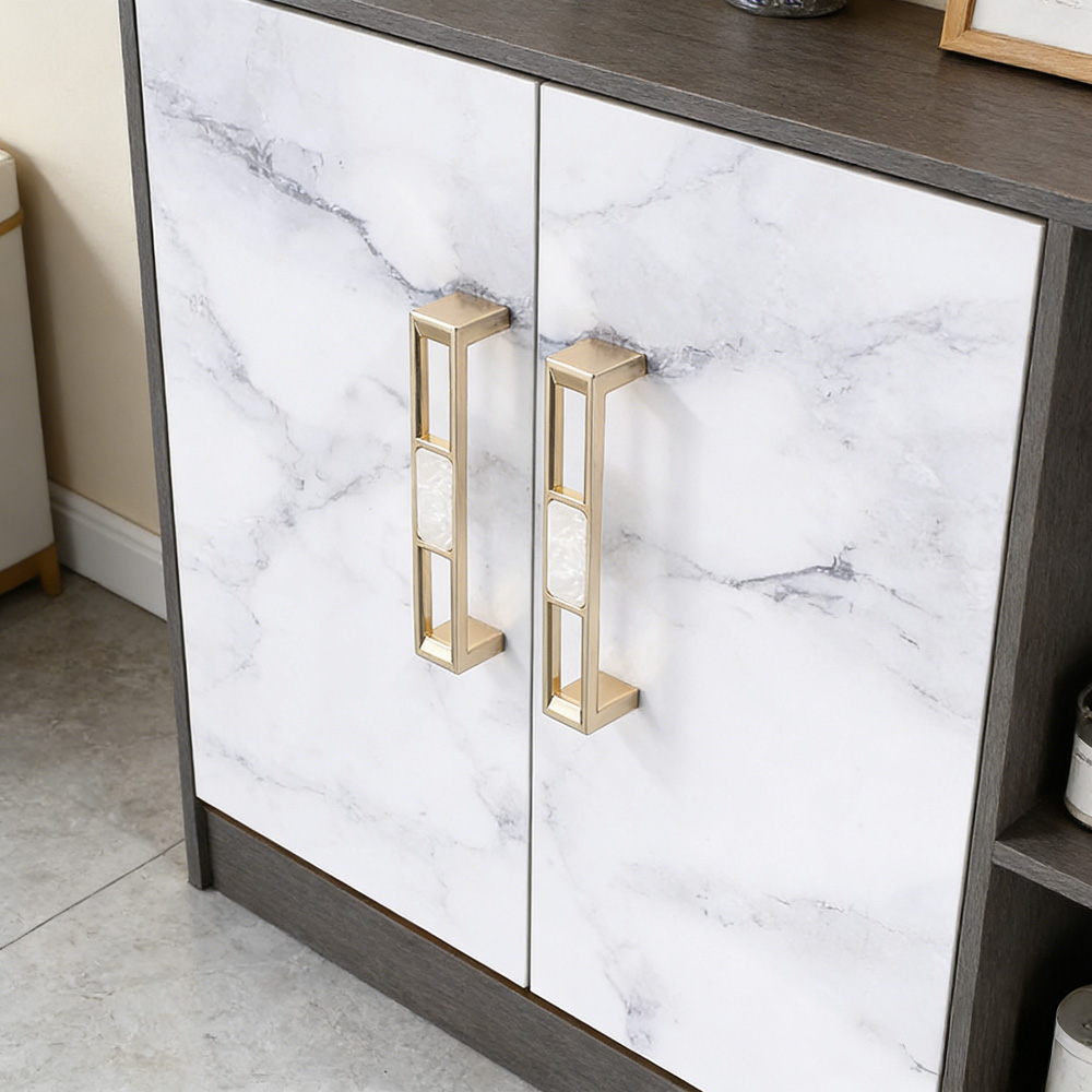 Luxury Unique Colorful Marble Shell Cabinet Handles for Children’s Room