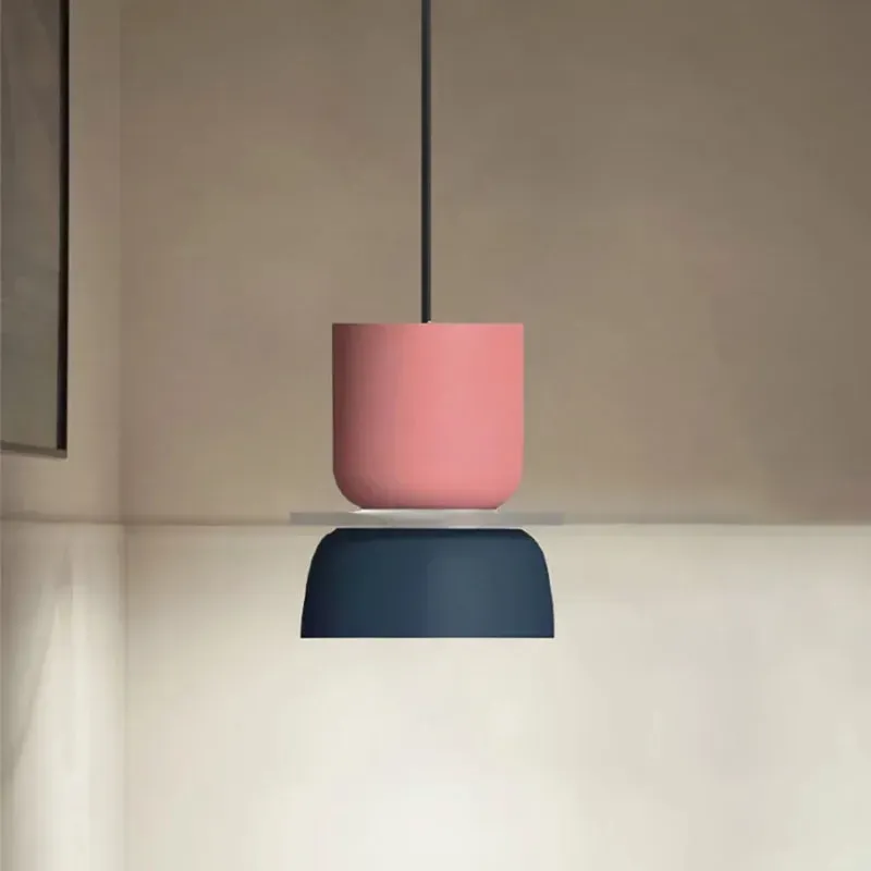 Simple Nordic Metal Colorful Dining Room Pendant Light