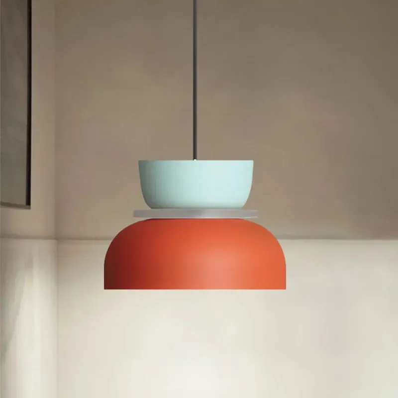Simple Nordic Metal Colorful Dining Room Pendant Light