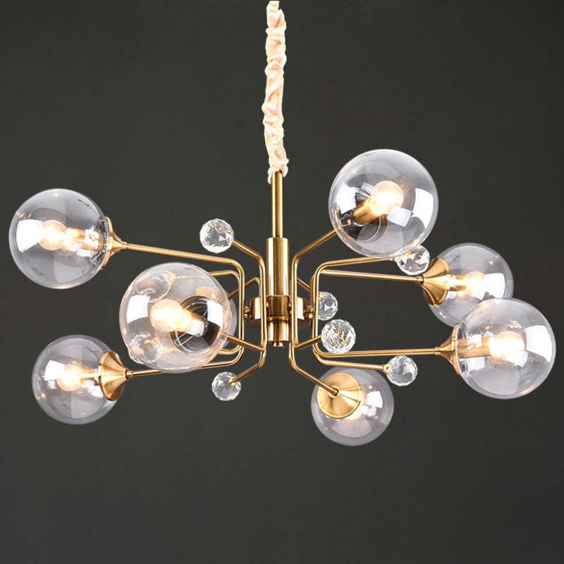 Modern Glass Sputnik LED Chandelier -Homdiy