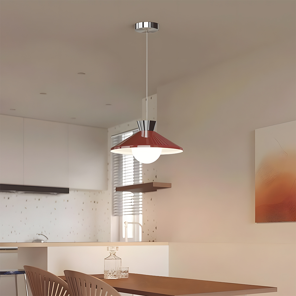 Iron and Glass Pendant Light Chandelier for Kitchen