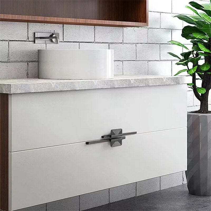 Light Luxury Zinc Alloy Cabinet Pulls Modern Gold Black Dresser Knobs Handles -Homdiy