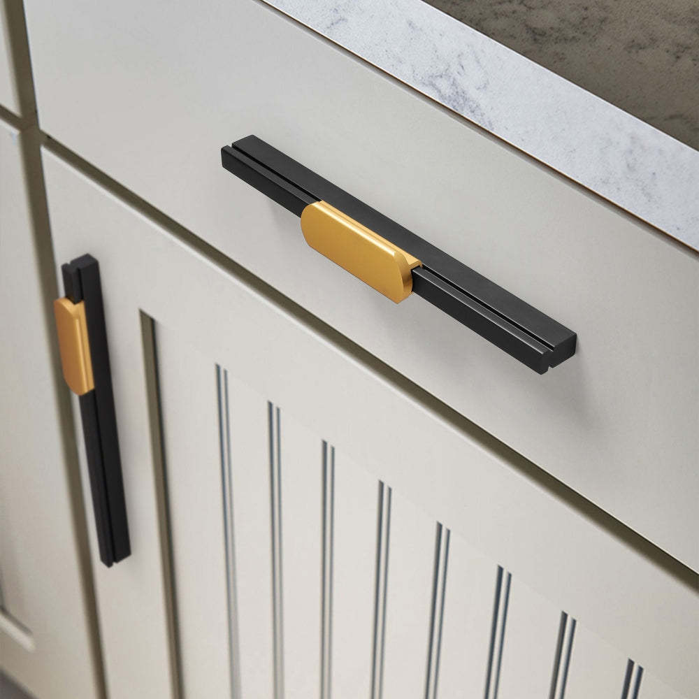 Aluminum Decorative Cabinet Pull Closet Door Hardware Handles for Furniture Cabinet -Homdiy