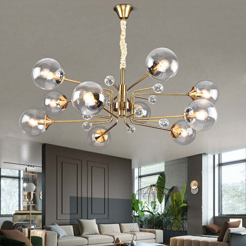 Modern Glass Sputnik LED Chandelier -Homdiy