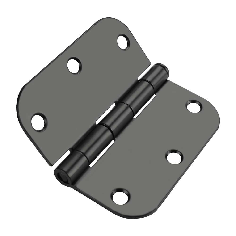 18 Pack Matte Black Door Hinges 3.5inch with 5/8" Radius Corner -Homdiy