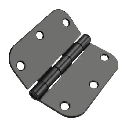 18 Pack Matte Black Door Hinges 3.5inch with 5/8" Radius Corner -Homdiy