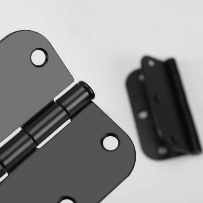 18 Pack Matte Black Door Hinges 3.5inch with 5/8" Radius Corner -Homdiy