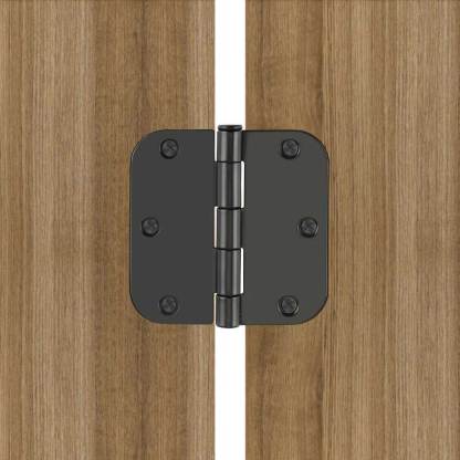 18 Pack Matte Black Door Hinges 3.5inch with 5/8" Radius Corner -Homdiy