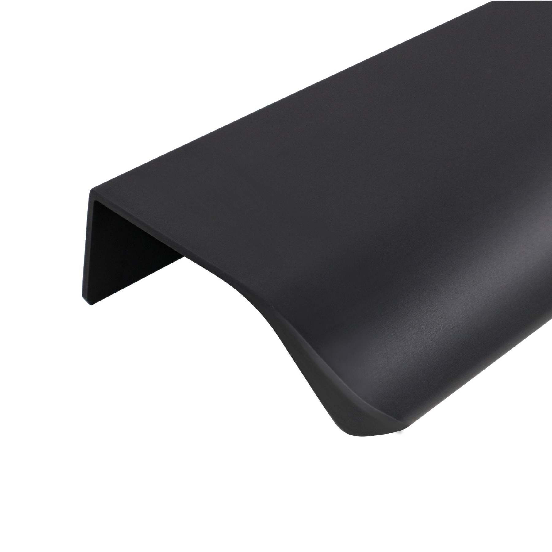 Matte Black Finger Edge Cabinet Pulls Dresser Handles for Kitchen -Homdiy