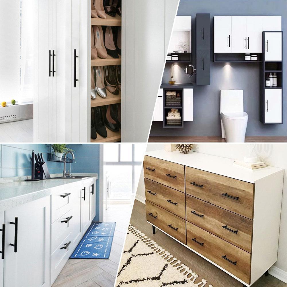 Flat Black Cabinet Bar Handles for Kitchen -Homdiy