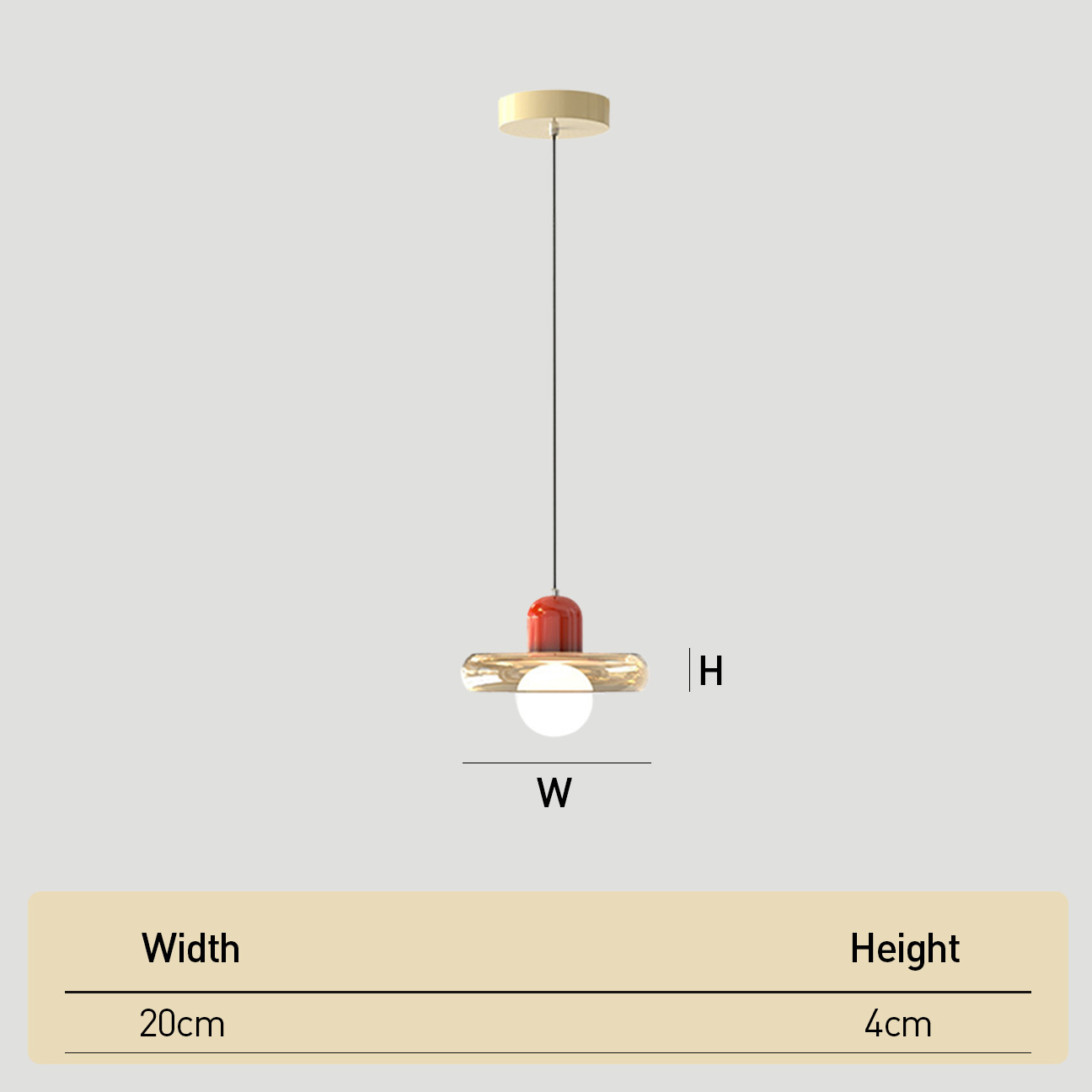 Memphis Cream Macaron Pendant Light