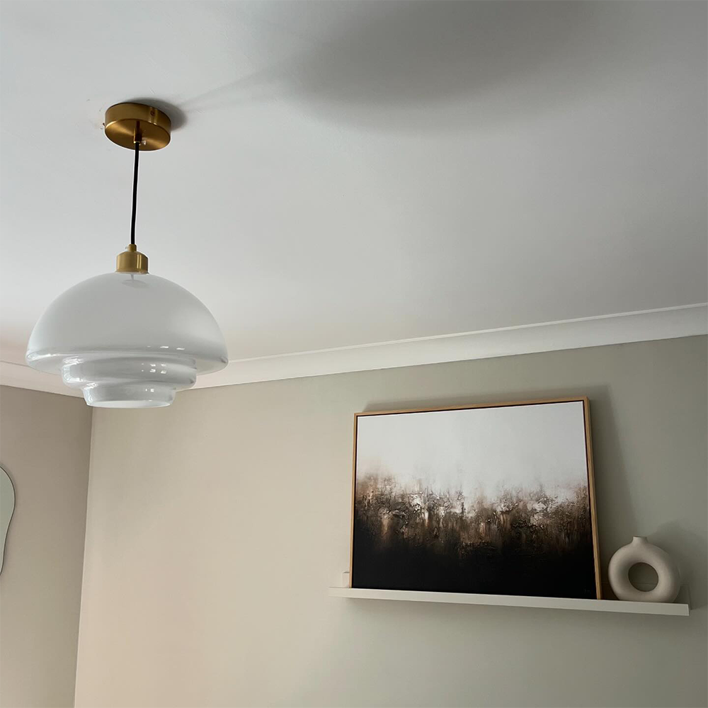 Art Milk White Cloud Glass Pendant Light