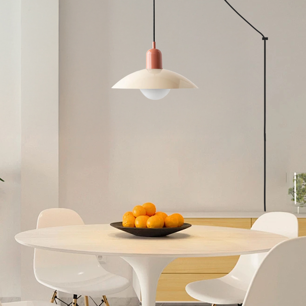 Plug-in Bauhaus Pendant Light | Mid Century Dining Room Hang