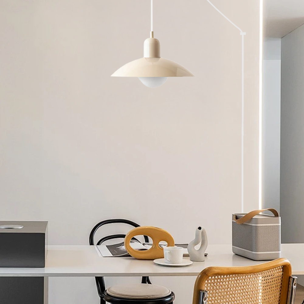 Plug-in Bauhaus Pendant Light | Mid Century Dining Room Hang