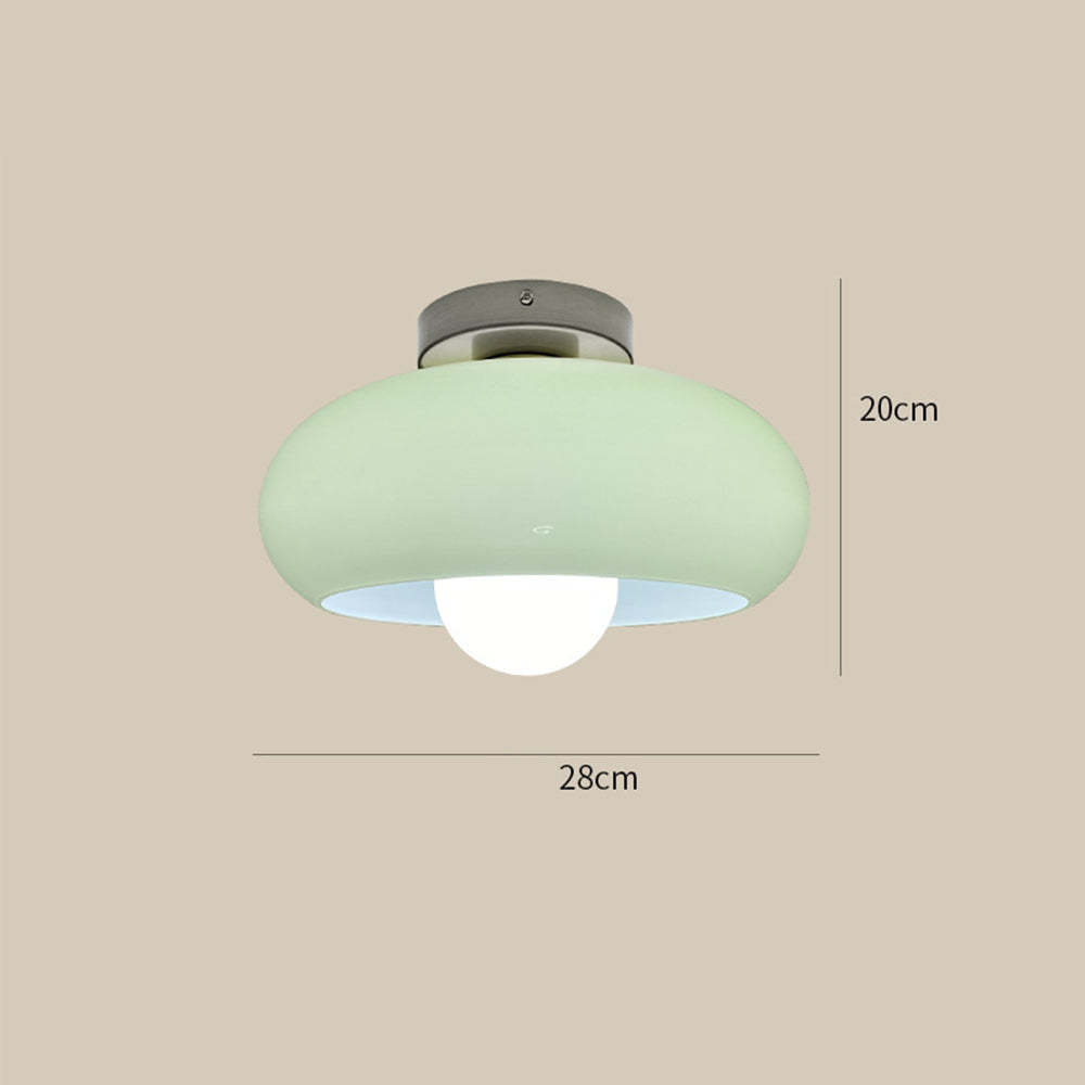 Retro Round Glass Shade Ceiling Light -Homdiy