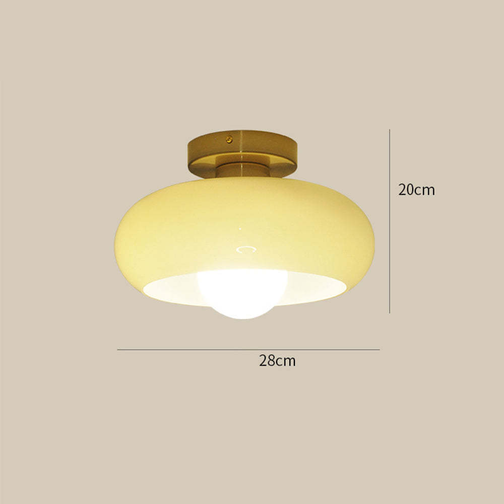 Retro Round Glass Shade Ceiling Light -Homdiy