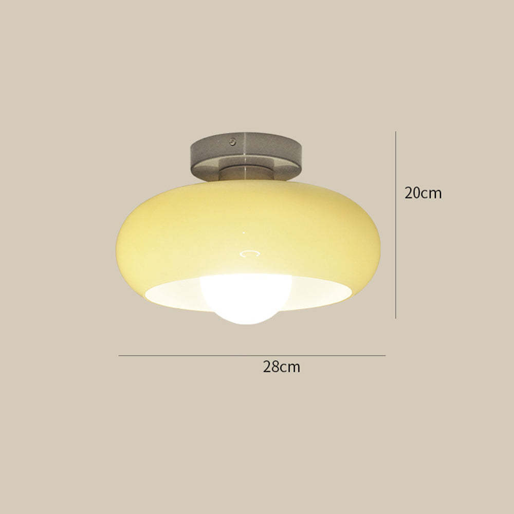Retro Round Glass Shade Ceiling Light -Homdiy