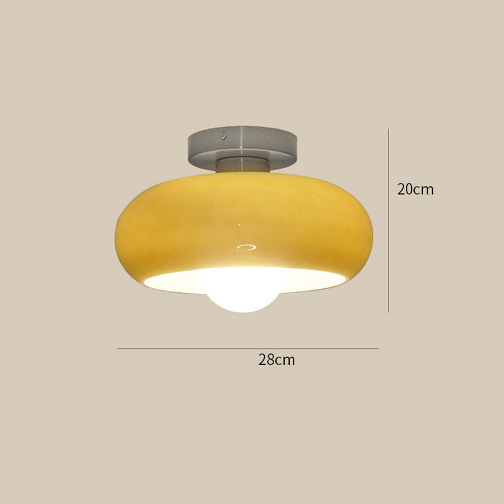 Retro Round Glass Shade Ceiling Light -Homdiy