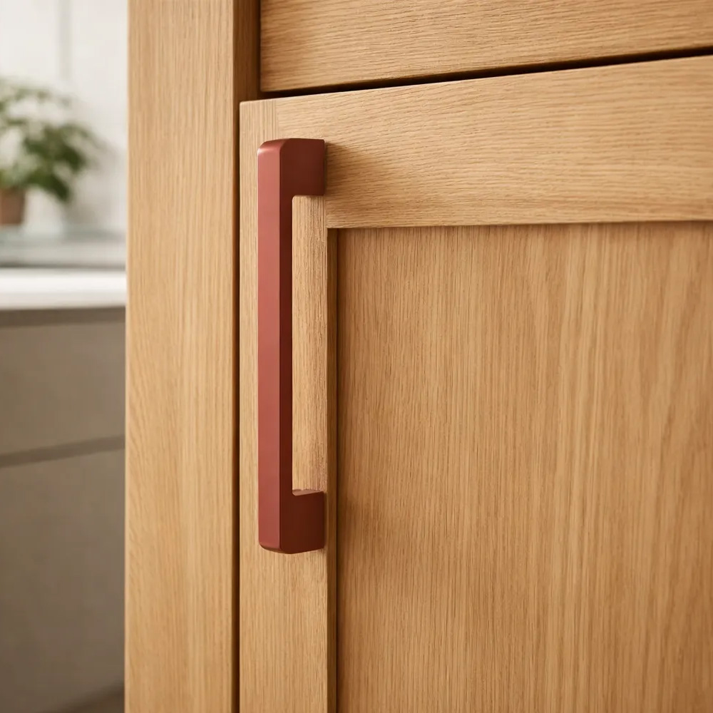 Minimalist Colorful Bathroom Cabinet Handles