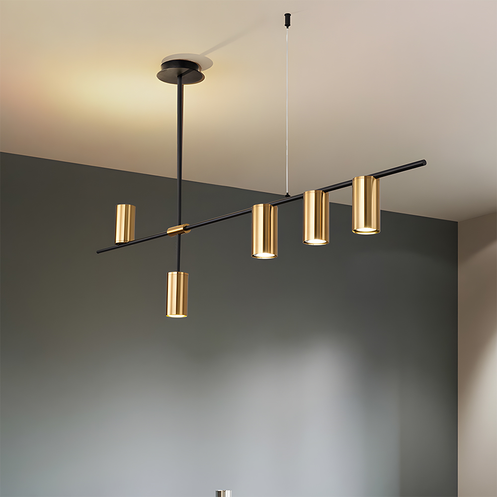 Minimalist Industrial Linear Chandelier For Modern Kitchen 