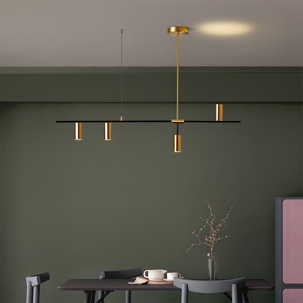 Minimalist Industrial Linear Chandelier For Modern Kitchen 