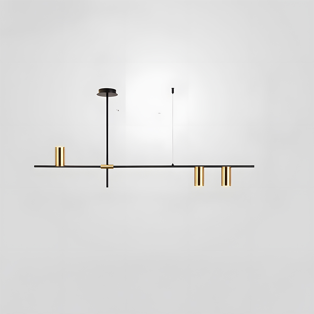 Minimalist Industrial Linear Chandelier For Modern Kitchen 