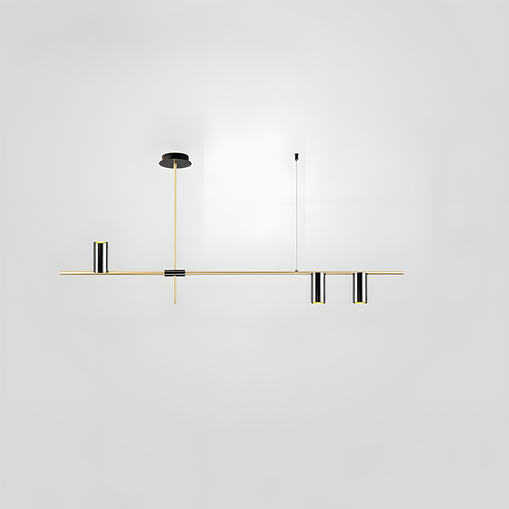 Minimalist Industrial Linear Chandelier For Modern Kitchen 