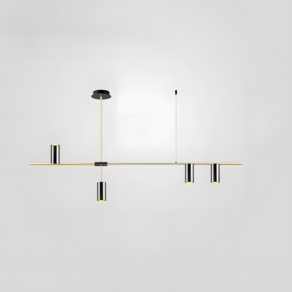 Minimalist Industrial Linear Chandelier For Modern Kitchen 