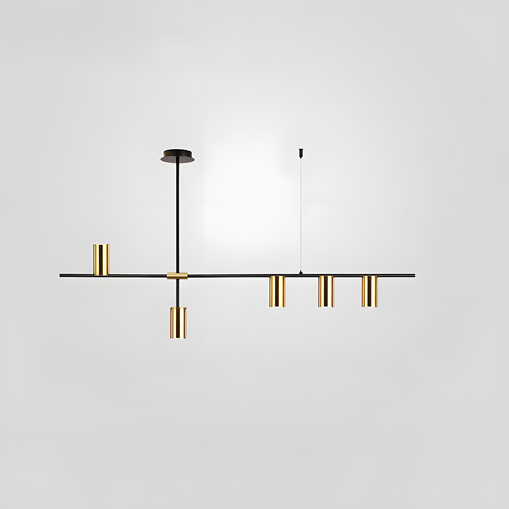 Minimalist Industrial Linear Chandelier For Modern Kitchen 