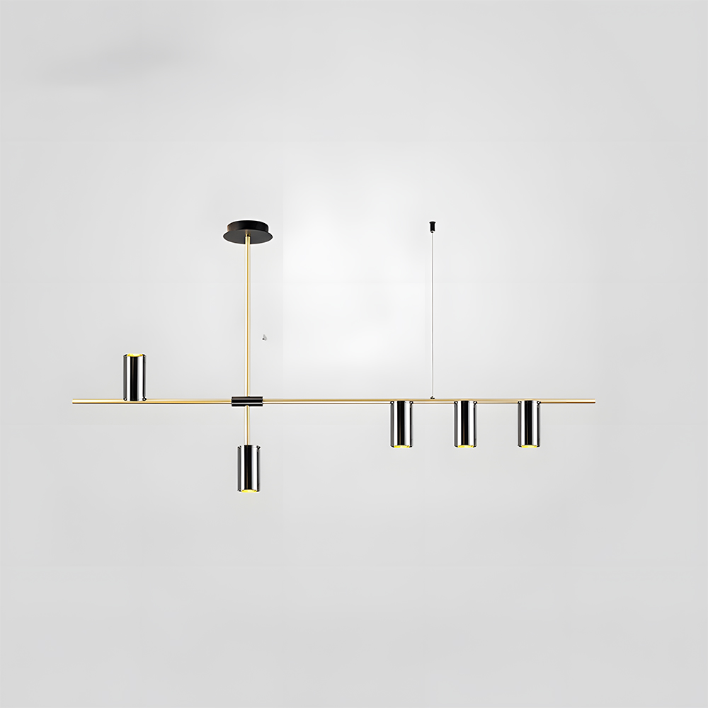 Minimalist Industrial Linear Chandelier For Modern Kitchen 