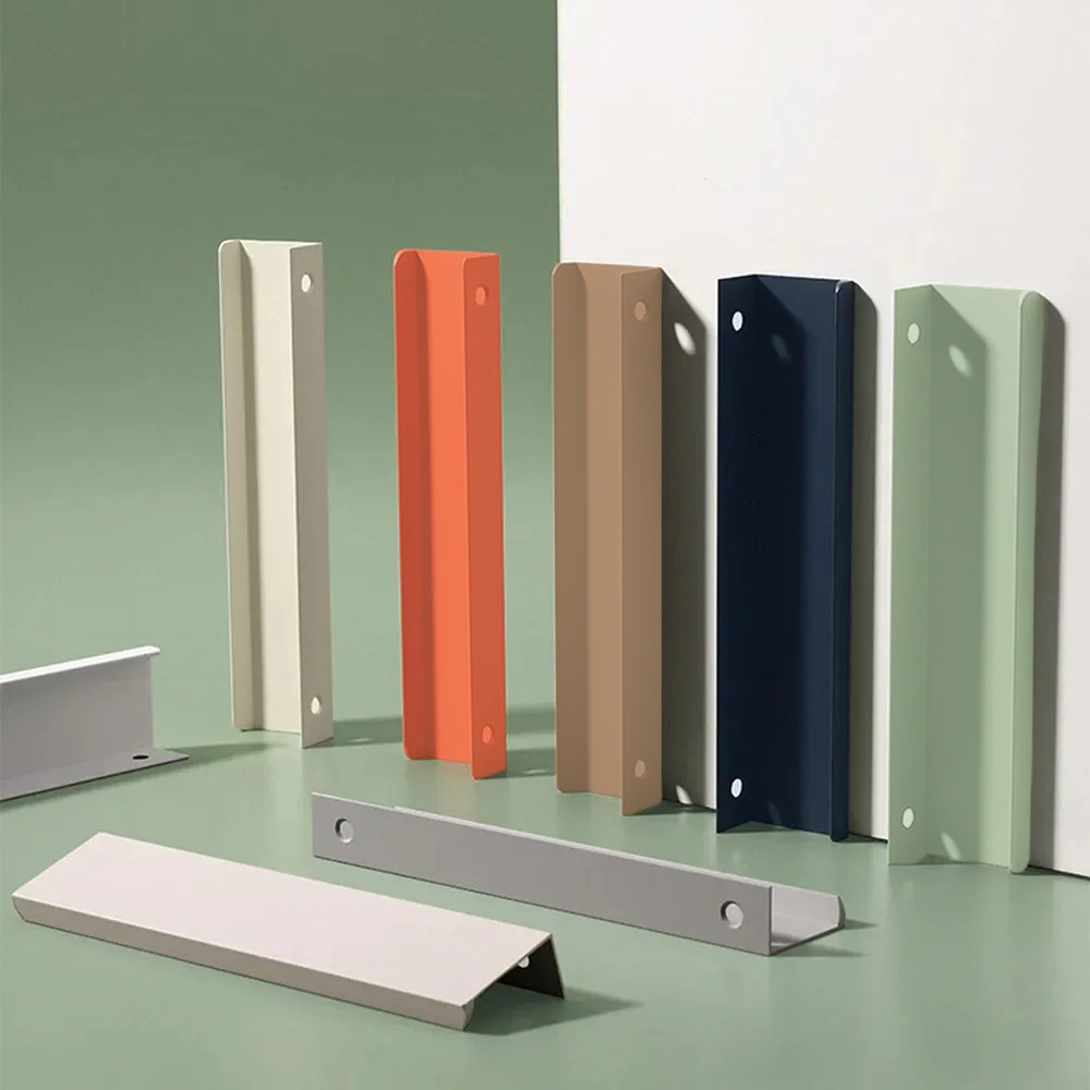 Minimalist Morandi Aluminum Edge Cabinet Handles