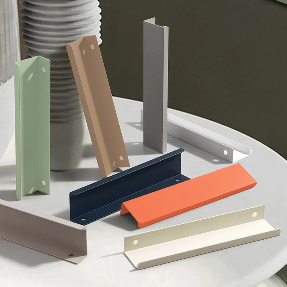 Minimalist Morandi Aluminum Edge Cabinet Handles