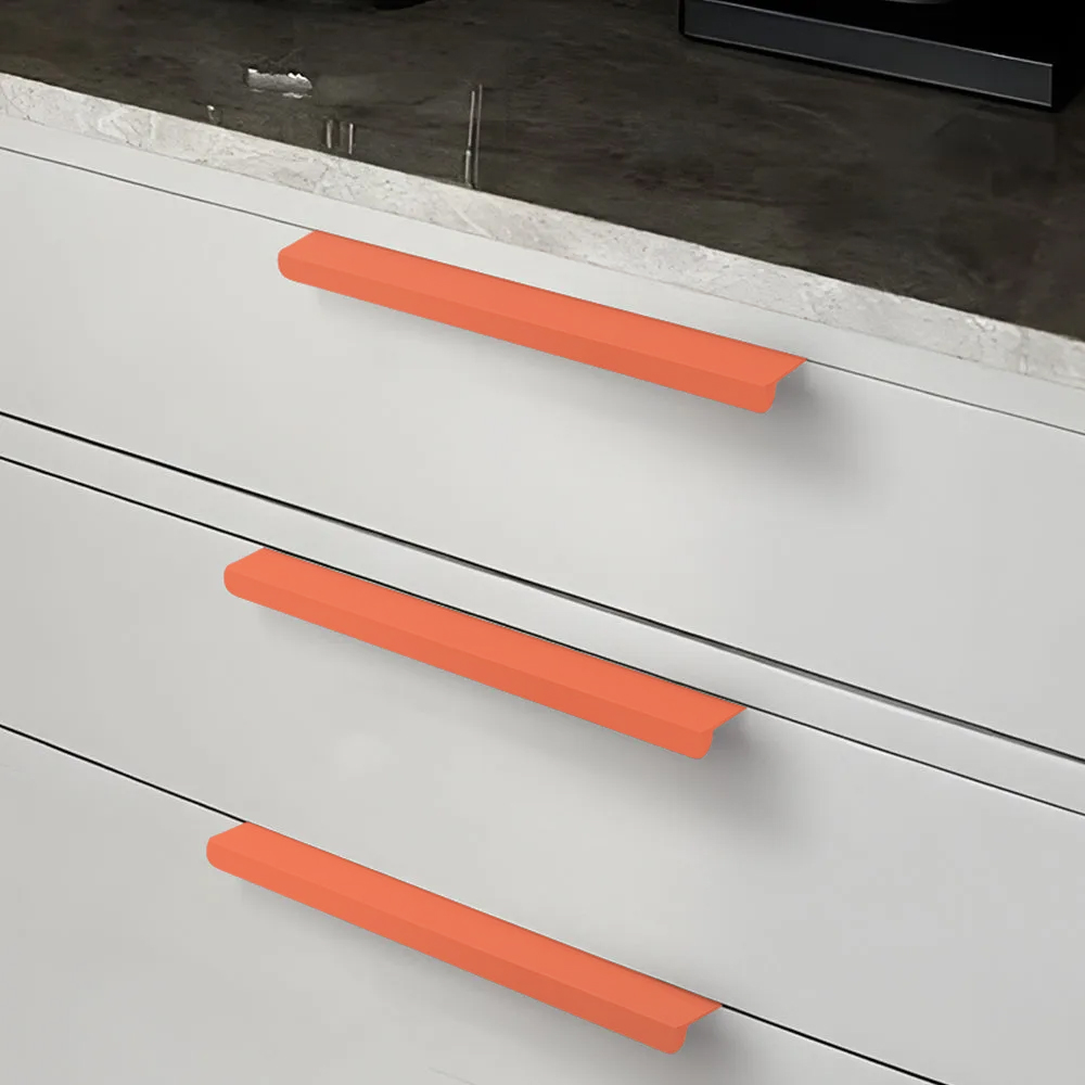 Minimalist Morandi Aluminum Edge Cabinet Handles