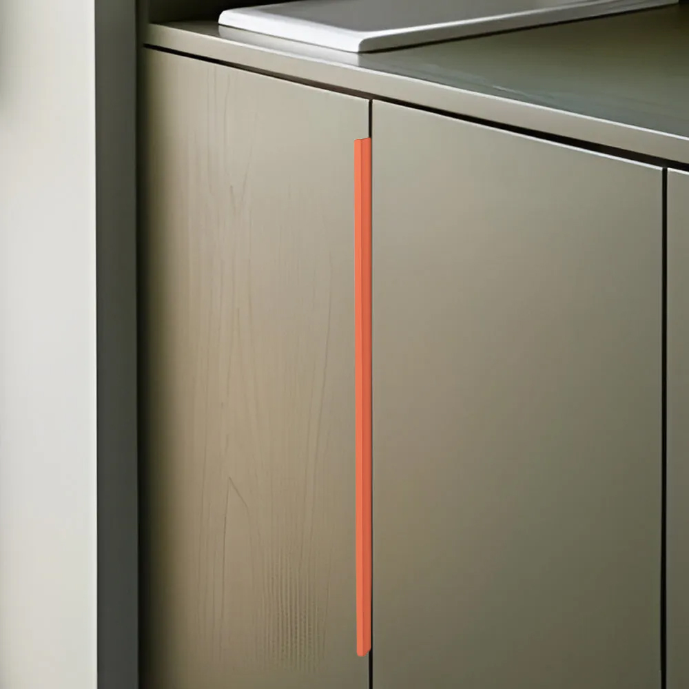 Minimalist Morandi Aluminum Edge Cabinet Handles