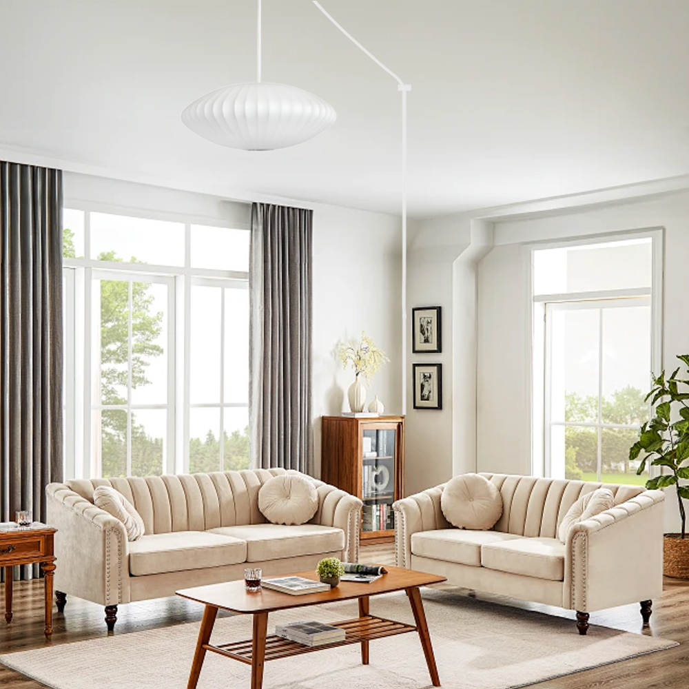 Minimalist White Bubble Hanging Pendant Light