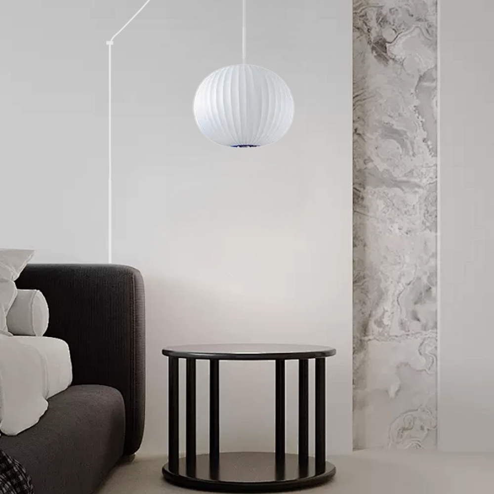 Minimalist White Bubble Hanging Pendant Light
