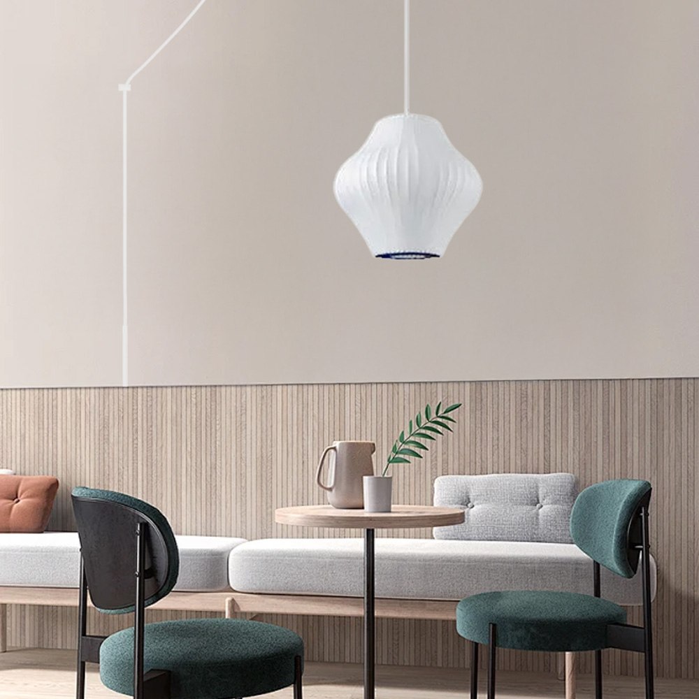 Minimalist White Bubble Hanging Pendant Light