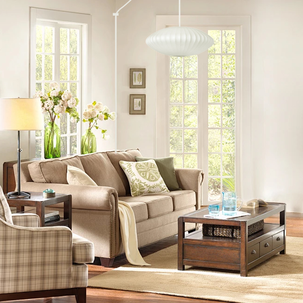 Minimalist White Bubble Hanging Pendant Light