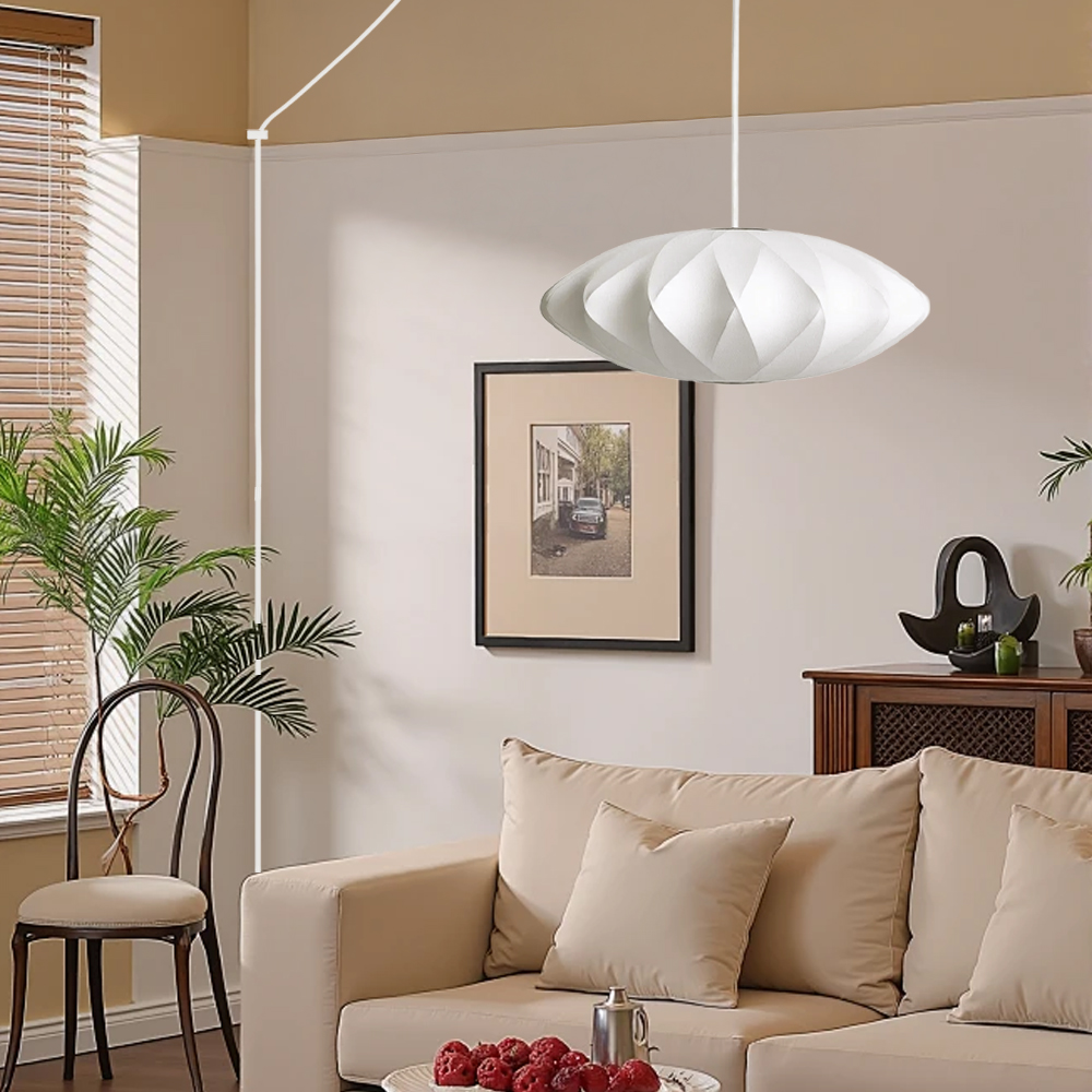 Minimalist White Bubble Hanging Pendant Light